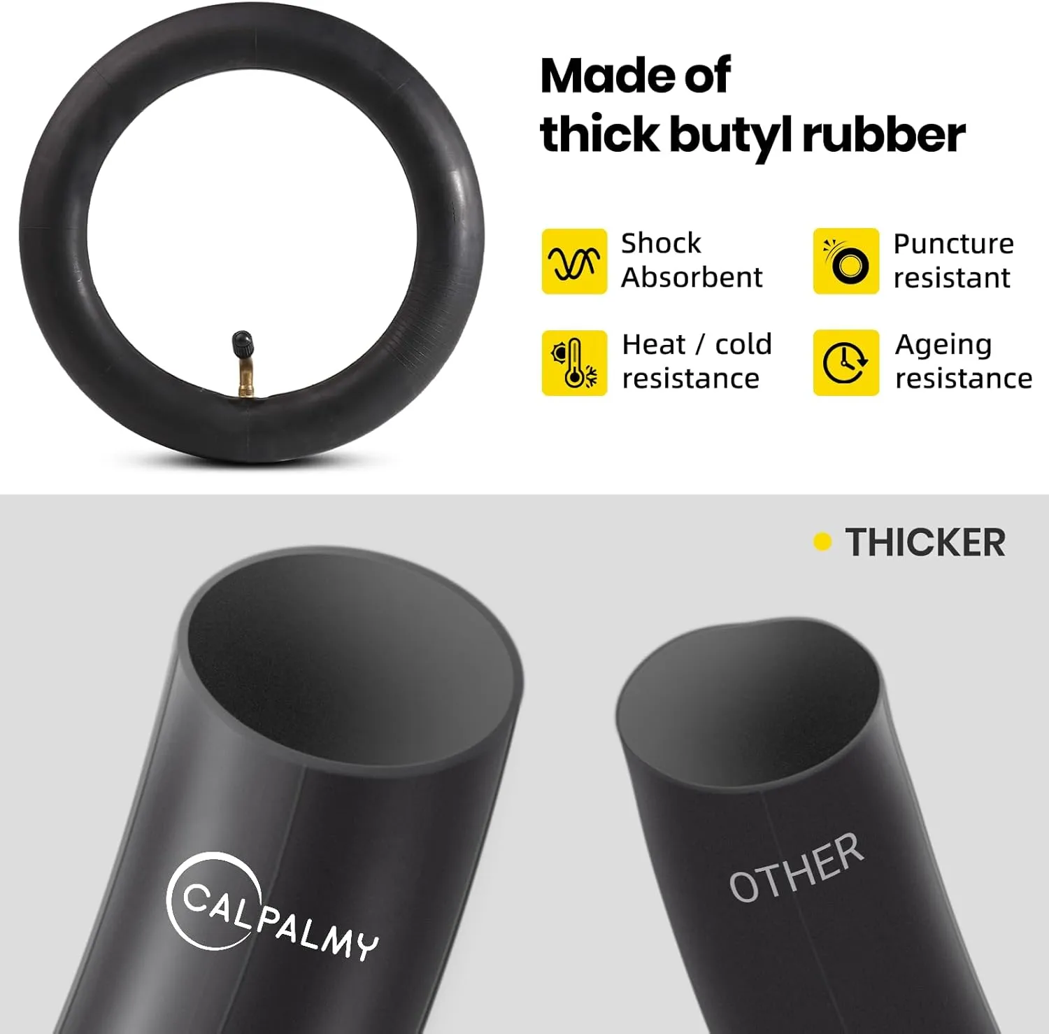 (2-Pack) 10-Inch Replacement Inner Tubes 10" x 1.95/2.125/2.5 - Compatible with Bike Schwinn Trike Roadster/Tricycle/BoB Revolution Motion - Made from BPA/Latex Free Quality Butyl Rubber