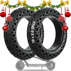 2PCS 10 Inches Solid Tire, Honeycomb Tires 10x2.125/2.0 for Xiaomi M365 Pro Gotrax G4 Hiboy S2 Pro Electric Scooter, Rubber Plosion-Proof Tyre scooter non-slip Tire Replacement Wheel