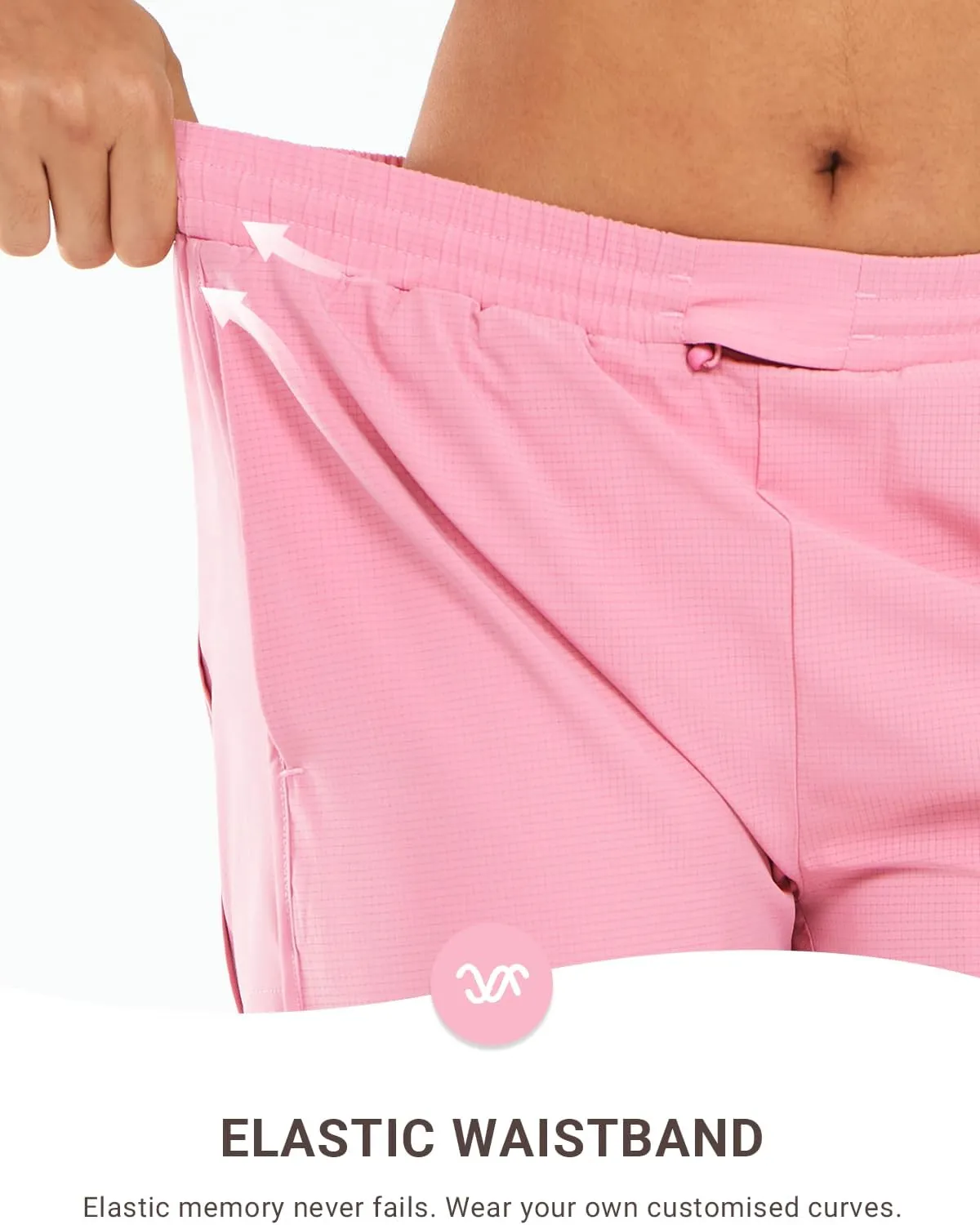ALLZERO Women's Swim Board Shorts 5" with Pockets Quick Dry Beach Shorts with Liner Ruched Waistband