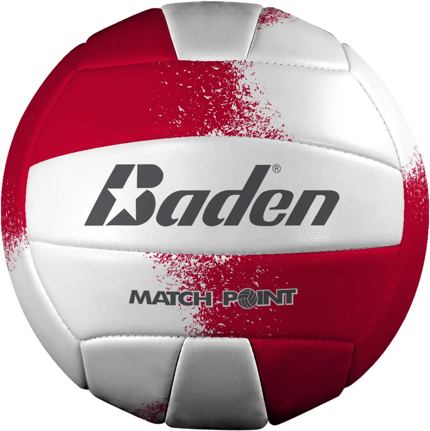 Baden Match Point Cushioned Synthetic LeatherOutdoor Recreation Backyard Volleyball   College Camp Ball All Ages Official Size 5