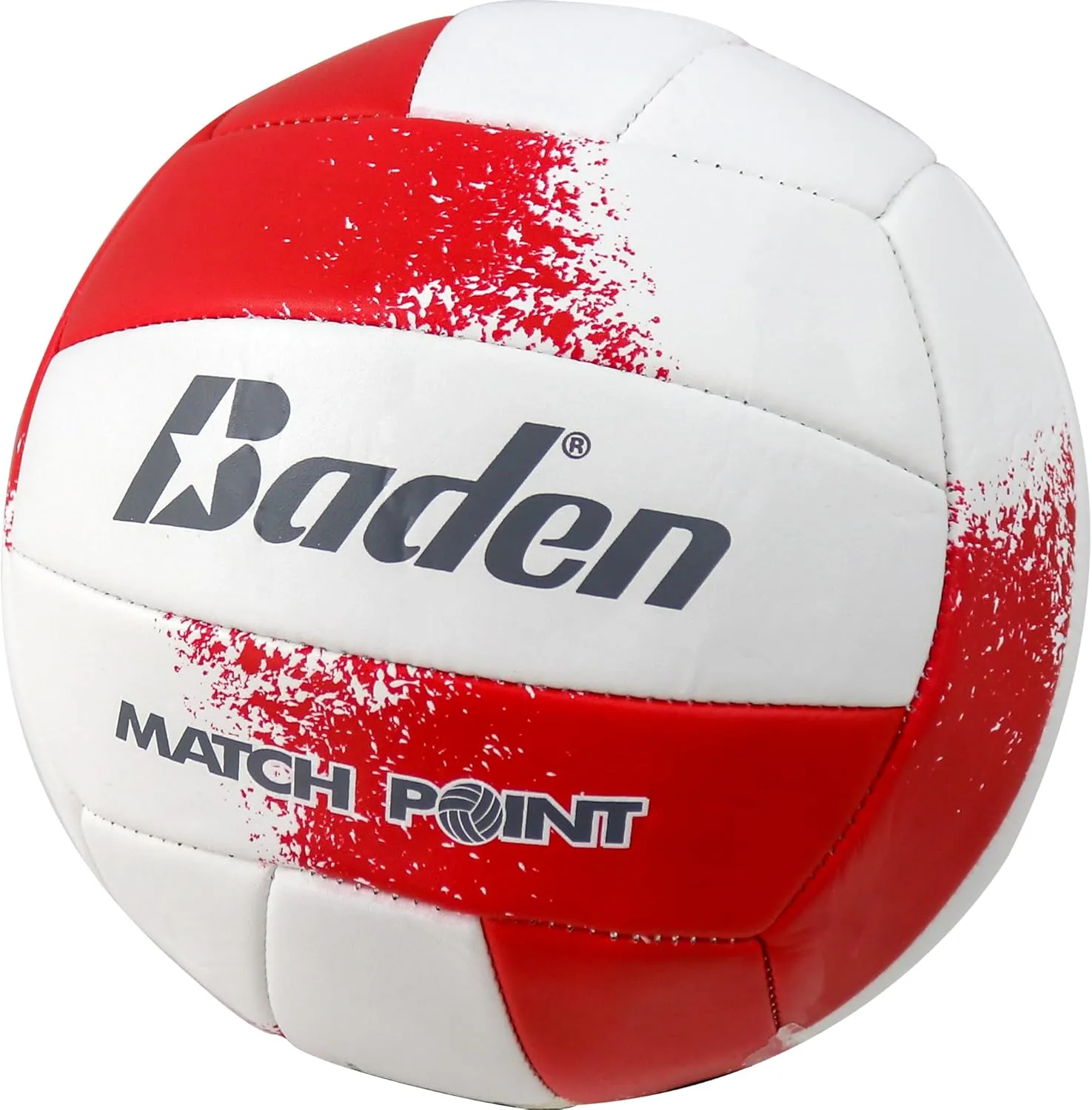Baden Match Point Cushioned Synthetic LeatherOutdoor Recreation Backyard Volleyball   College Camp Ball All Ages Official Size 5