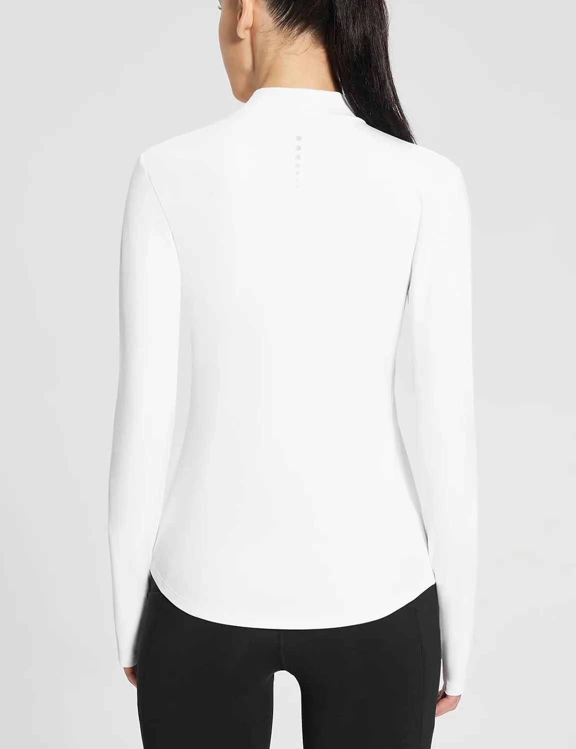 baleaf Women's Thermal Long Sleeve Shirts Fleece Turtleneck Top Warm Undershirts with Detachable Neck Gaiter Thumbholes