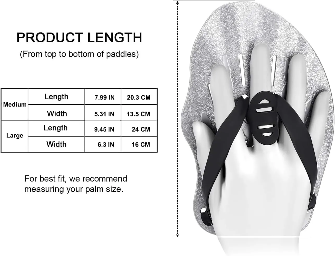 Contour Swim Paddles Hand, Swim Training Hand Paddles with Adjustable Straps, Swimming Hand Paddles for Women and Men