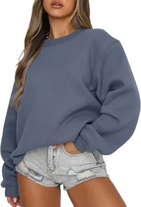 EFAN Womens Oversized Sweatshirts Crewneck y2k Hoodies Fall Fashion Outfits Teen Girls Cute Sweater 2025 Winter Clothes