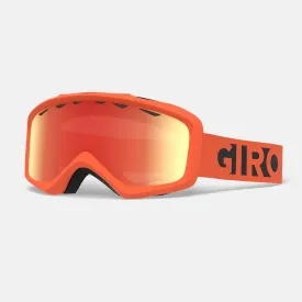 Giro Grade Youth Snow Goggles - Orange Black Blocks Strap with Amber Scarlet Lens (2021)