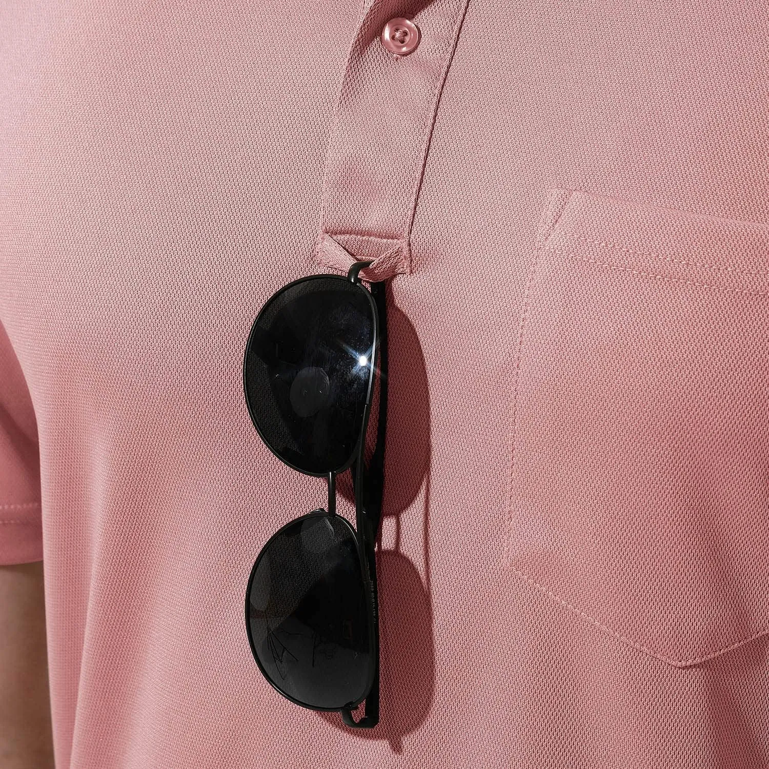Gopune Men's Polo Shirts Short Sleeve Dry Fit Sports Outdoor Golf Shirts with Pocket