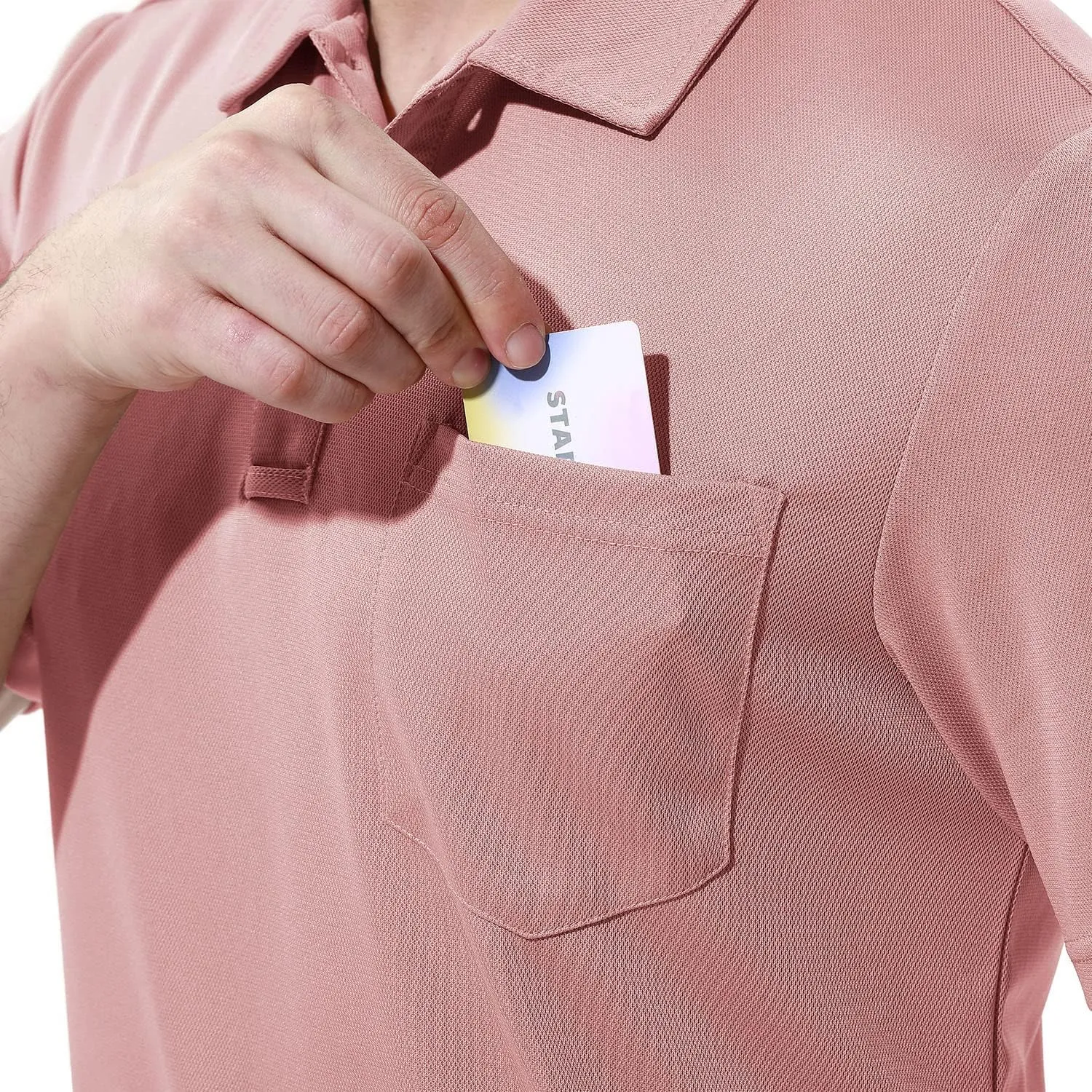 Gopune Men's Polo Shirts Short Sleeve Dry Fit Sports Outdoor Golf Shirts with Pocket