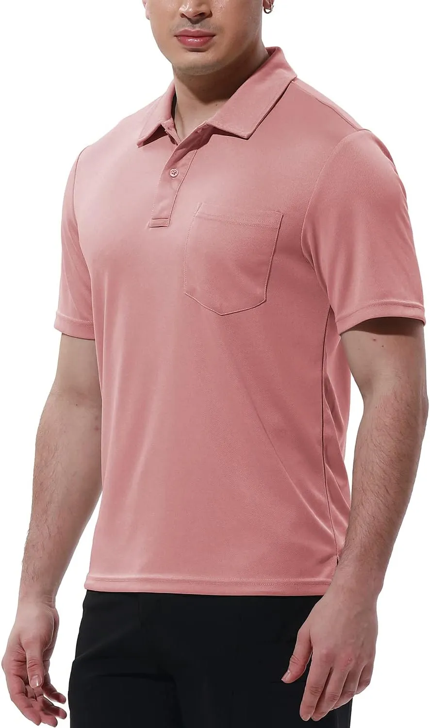 Gopune Men's Polo Shirts Short Sleeve Dry Fit Sports Outdoor Golf Shirts with Pocket