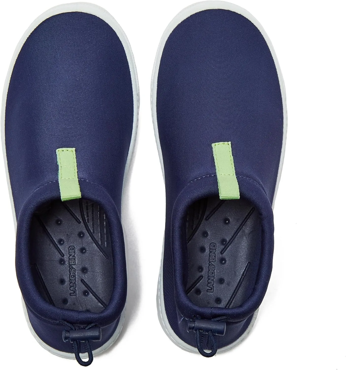 Lands' End Kids Water Shoes, Boys and Girls Water Shoes for Kids, Quick Dry Slip On Aqua Swim Shoes for Kids Pool or Beach, Purple Tie Dye or Navy Blue, Size 1 Little Kid to 7 Big Kid Youth