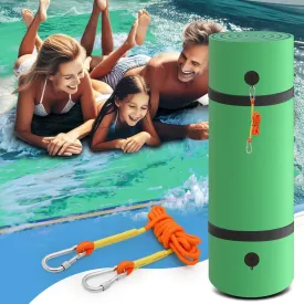MADOG 8 x 6 Ft Outdoor Floating Water Mat for Adult Beach Lake Ocean Swimming Pool Large Size 3 Layer Tear Resistant XPE Foam Giant Swim Tanning Float Island Pad Raft Recreation Hammock Lounger Green