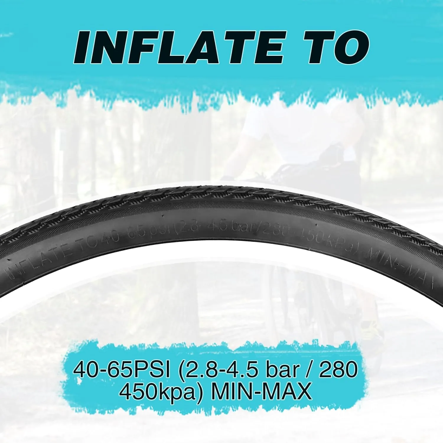 MEGHNA Bike Tire 20/24/26 x 1.75 inch Mountain Bike Tire with Bike Tire Lever Foldable Tire Replacement for BMX Freestyle Kids Bike Folding Bike Cruiser Bike