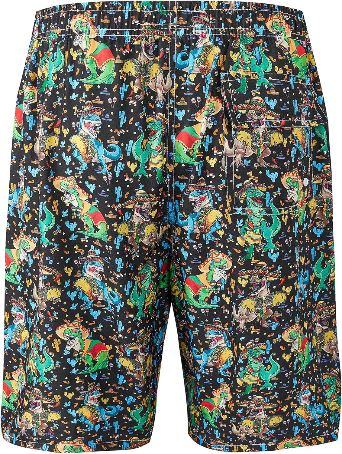 Mens Swim Trunks 9 Inch Inseam Stretch Board Shorts Built-in Quick Dry Swimwear Bathing Suits with Compression Liner