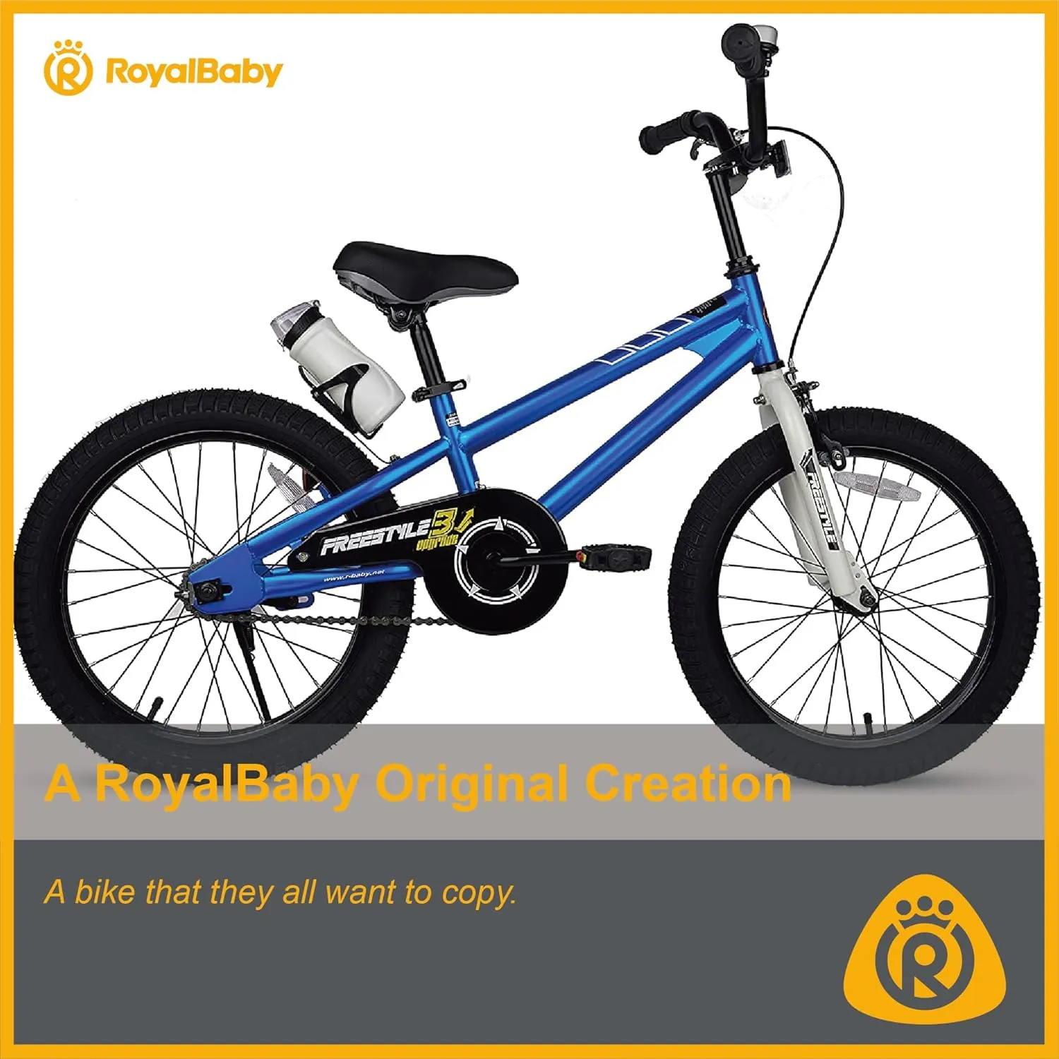 RoyalBaby Kids Bike EZ Freestyle Training Free Balance to Pedal Easy Learning Bicycle, 12-18 Inch for Toddlers to Big Kids