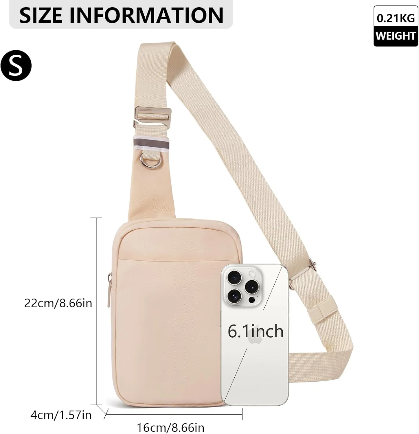 Small Sling Bag for Men and Women with RFID Pocket, Anti Theft Crossbody Chest Bag Casual Travel Bag for Hiking