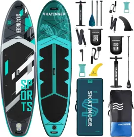 Sports & Octopus11'6"x35" & 11'x34 Super Wide Inflatable Stand Up Paddle Boards, All Accessories2, 100L Backpack, Shoulder Strap, US Center fin, 2-Action Pump