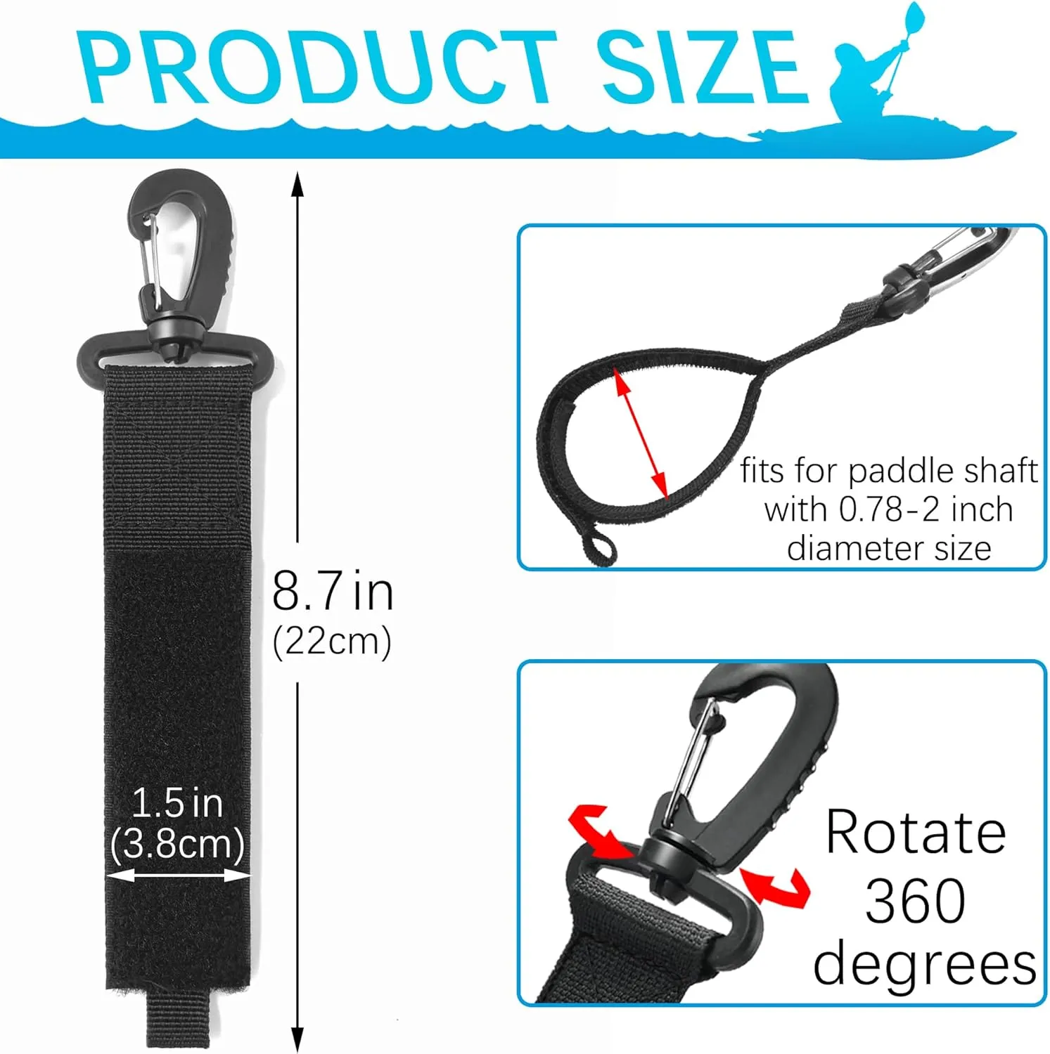 SUP Paddleboard Paddle Holder, Stand-Up Paddleboard Paddle Keeper, Inflatable Boat Paddle Clip Storage, Paddle Board Accessories