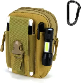 Tactical Waist Pouch MOLLE EDC Pouch Outdoor Man Waist Bag with Phone Belt Clip Holder Holster Carrying Pouch for Smartphone