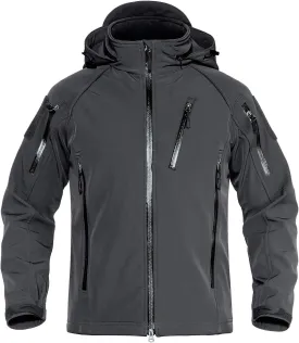 TACVASEN Men's Special Ops Military Jacket Water Resistant Windproof Tactical Winter Zip Up Rain Coat Hunting Outdoors
