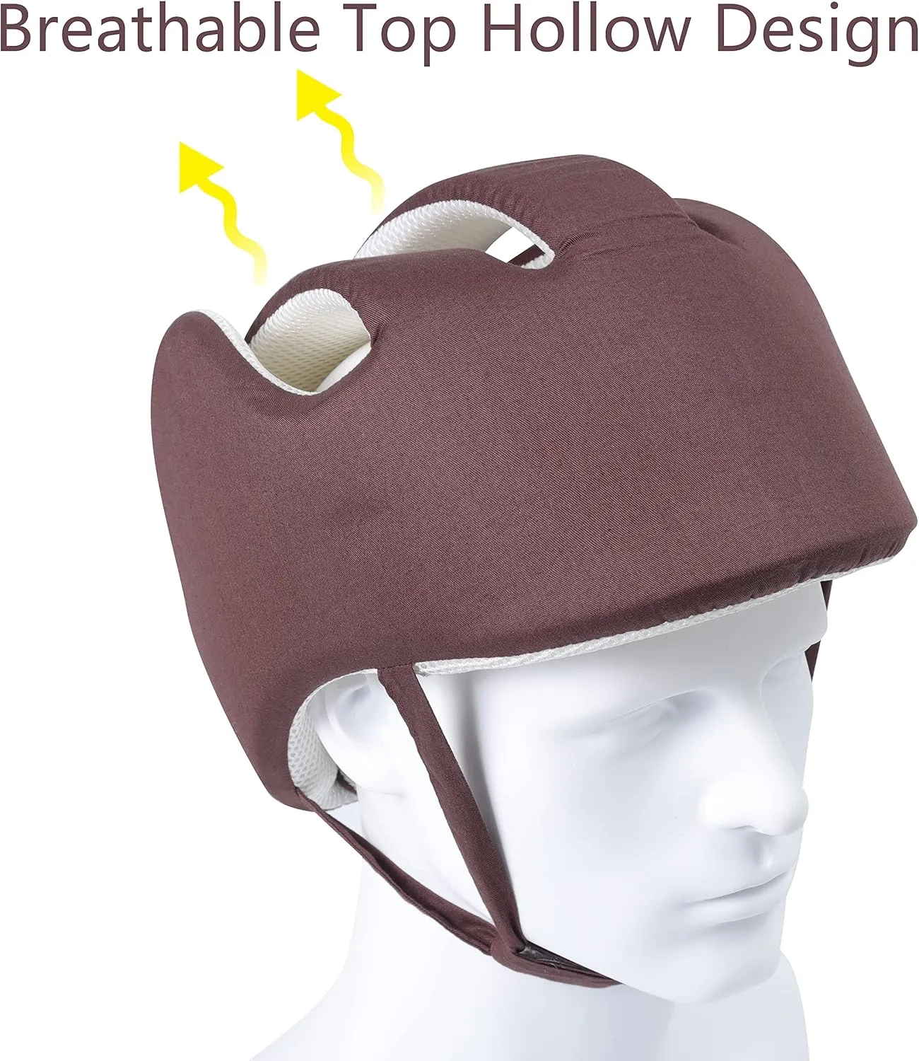 Thick Protection Helmet for Elderly Youth Adults,Head Protection for Elderly Falls,Soft Helmet for Epilepsy Seizures Prevent Head Injuries,Safety Bump Cap,for Home Gardening
