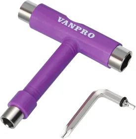 Vanpro skateboard tools skate tool all in one Used for installation and maintenance of various skateboards and roller skatesetc.(Snow Purple, Pack of 1)