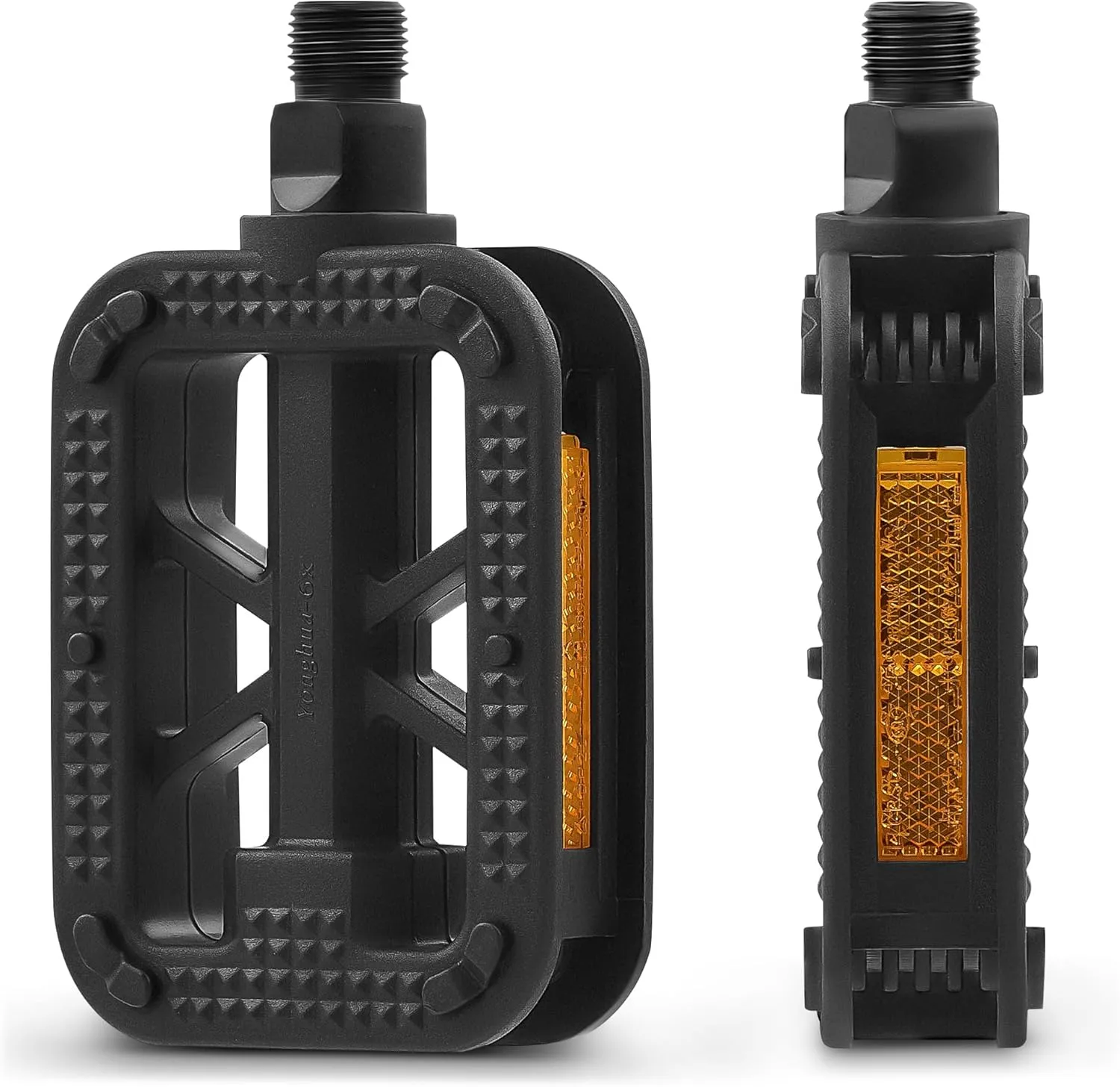 VIRIBUS 9/16 Inch Bike Pedals, Aluminum Alloy or PP Bicycle Pedals with Nonskid Platforms & Reflectors, Waterproof BMX Pedals Compatible with Road Bike Mountain Bike Tricycle Electric Bike Kids Bike