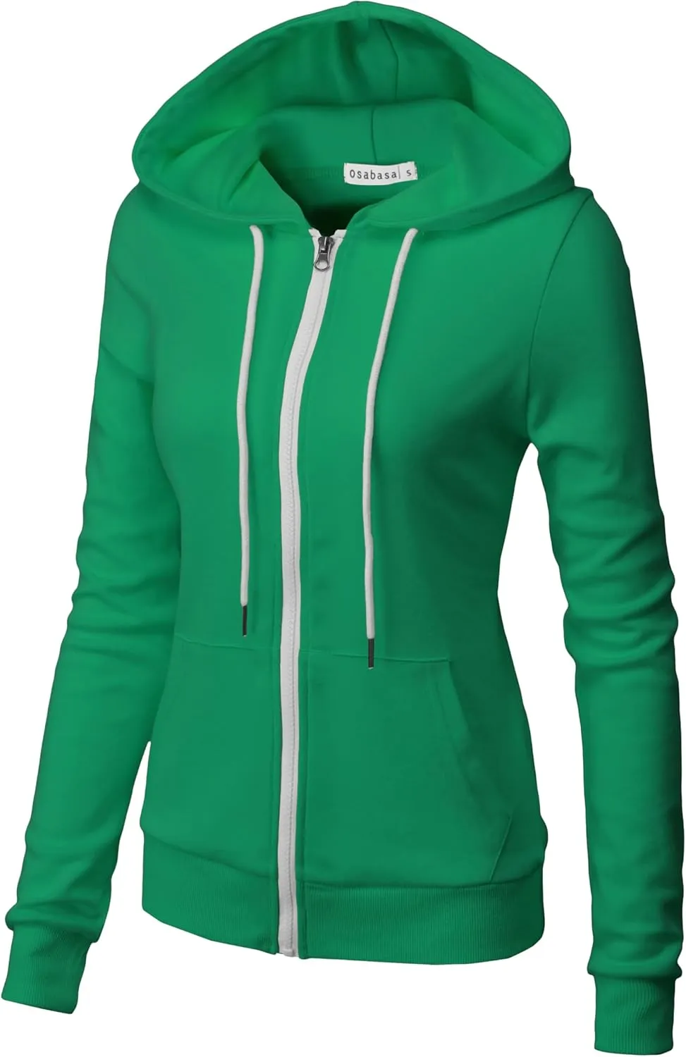 Women's Slim Fit Zip Up Hoodie Lightweight Long Sleeve Kangaroo Pocket Basic Casual wear