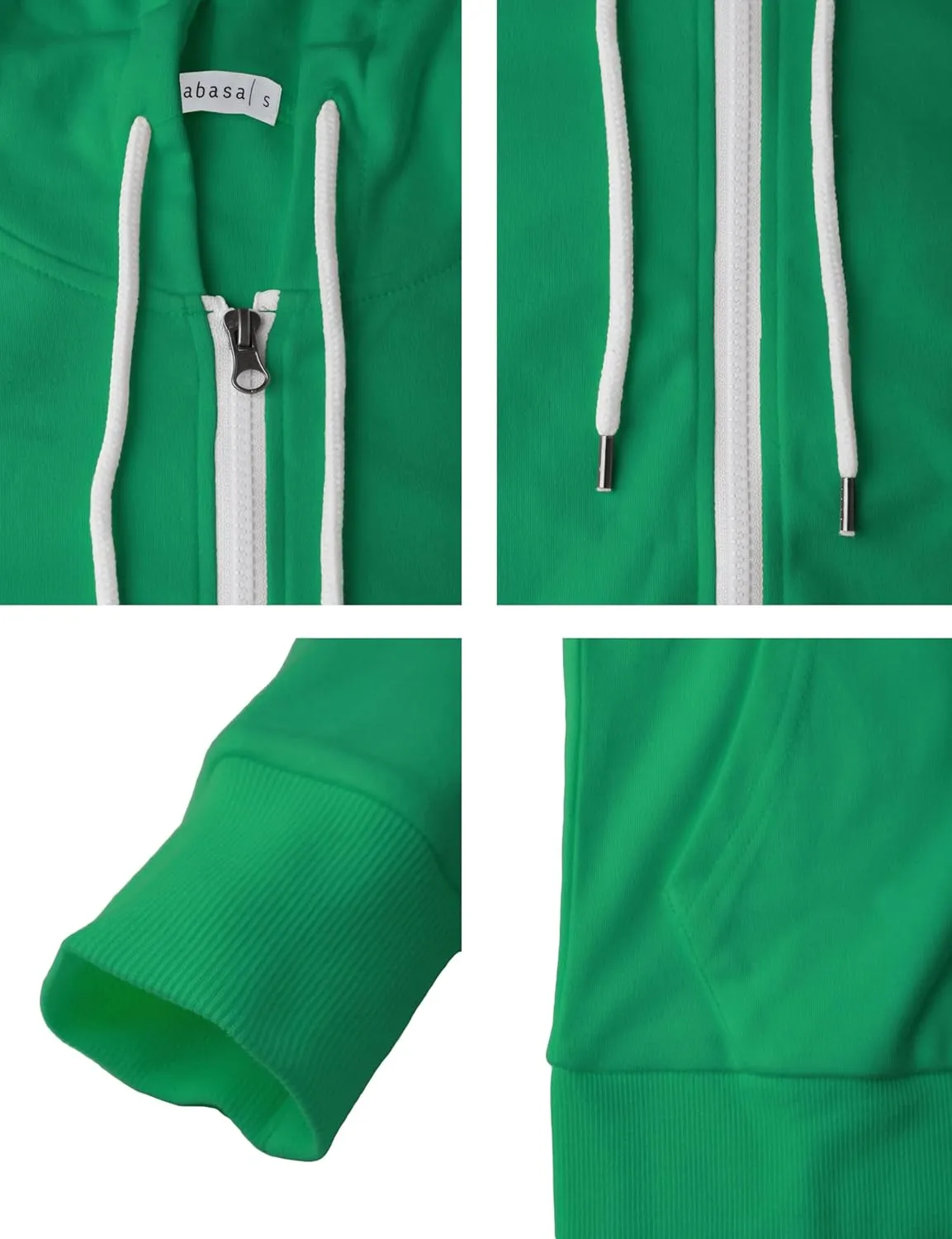 Women's Slim Fit Zip Up Hoodie Lightweight Long Sleeve Kangaroo Pocket Basic Casual wear