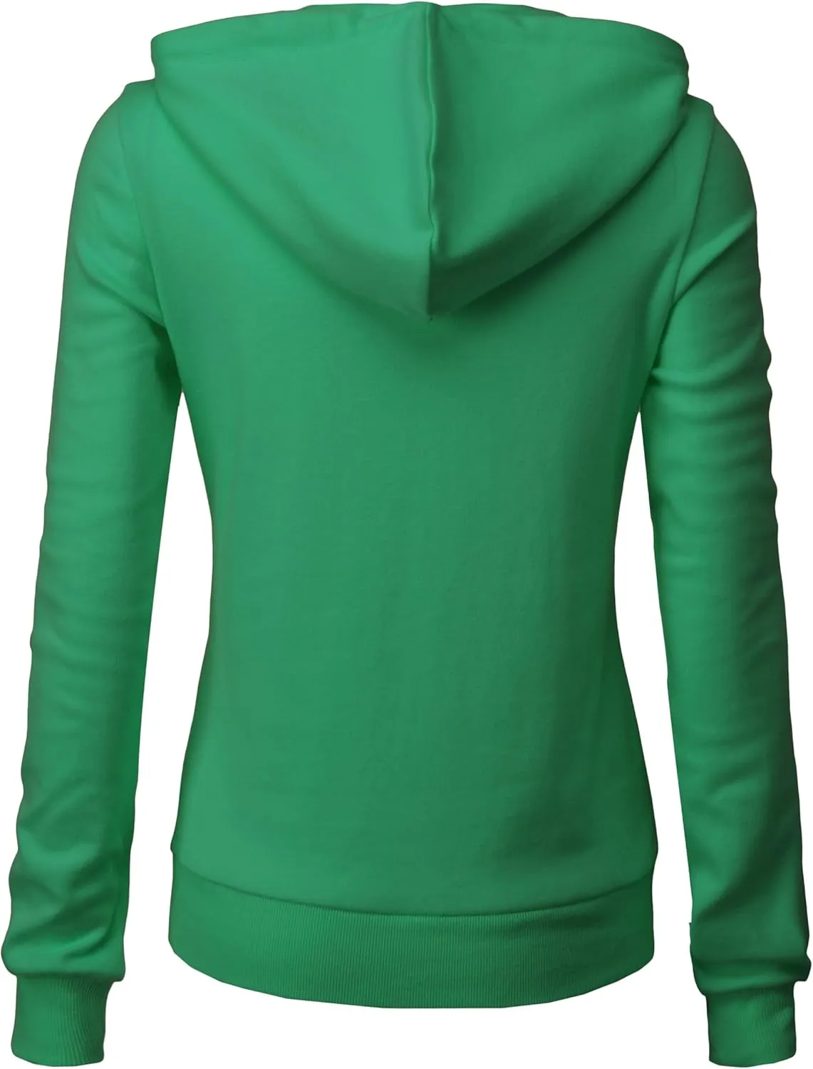 Women's Slim Fit Zip Up Hoodie Lightweight Long Sleeve Kangaroo Pocket Basic Casual wear