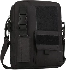 Wowelife Small Canvas Messenger Bag, Classic Vintage Black Shoulder bag, Small Tactical Bag Brown, Crossbody Casual Pack